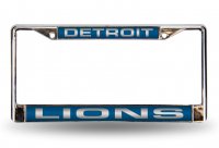 Detroit Lions Laser Chrome License Plate Frame
