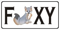Foxy Photo License Plate