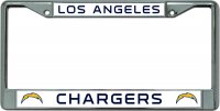 Los Angeles Chargers Chrome License Plate Frame