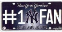New York Yankees #1 Fan License Plate