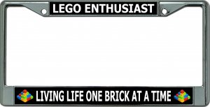 Lego Enthusiast Chrome License Plate Frame