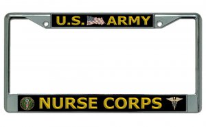 U.S. Army Nurse Corps Chrome License Plate Frame