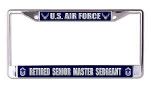 U.S. Air Force Retired Senior Master Sergeant Chrome Frame