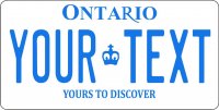 Ontario Canada Your Text Photo License Plate
