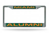 Miami Hurricanes Alumni Laser Chrome License Plate Frame