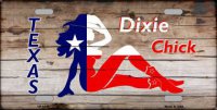 Dixie Chicks Texas Wood Metal License Plate