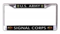 U.S. Army Signal Corps Chrome License Plate Frame