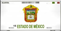Estado De Mexico Blank Background Metal License Plate