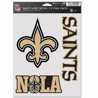 New Orleans Saints 3 Fan Pack Decals