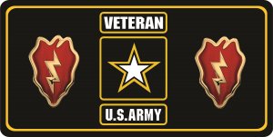 U.S. Army Veteran 25th Infantry Photo License Plate