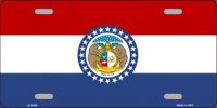 Missouri State Flag Metal License Plate