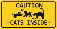 Caution Cats Inside Photo License Plate