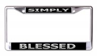 Simply Blessed #2 Chrome License Plate Frame
