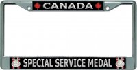 Canada Special Service Medal Chrome License Plate Frame