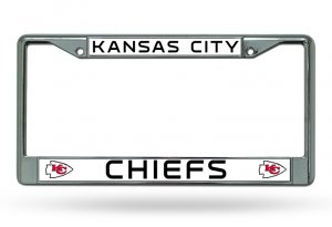Kansas City Chiefs Chrome License Plate Frame