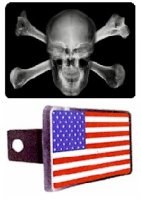 Skull & Crossbones X-ray Photo Hitch Cover