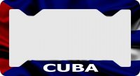 Cuba Flag Thin Style License Plate Frame