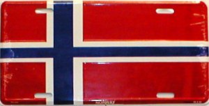 Norway Flag License Plate