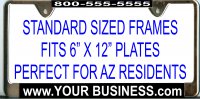 Custom Your Business AZ Photo License Plate Frame