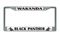 Black Panther Wakanda Chrome License Plate Frame