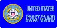 United States Coast Guard Photo License Plate