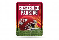 Kansas City Chiefs Metal Parking Sign