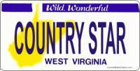 Design It Yourself Custom West Virginia State Look-Alike Plate
