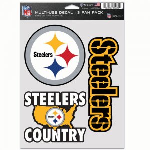 Pittsburgh Steelers 3 Fan Pack Decals