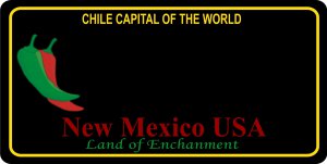 New Mexico Chile Capital Blank Photo License Plate