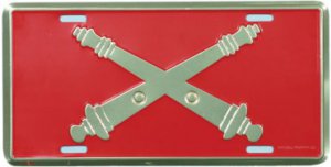 Field Artillery (crossed cannons) License Plate