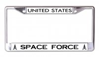 United States Space Force Chrome License Plate Frame