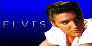 Elvis Presley on Blue Photo License Plate