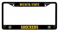 Wichita State Shockers Black License Plate Frame