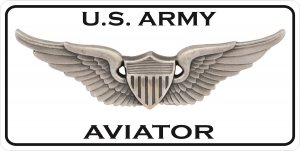 U.S. Army Aviator Wings Photo License Plate