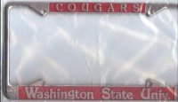 Washington State Cougars Chrome License Plate Frame
