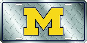 Michigan Wolverines Diamond License Plate