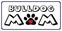 Bulldog Mom Photo License Plate