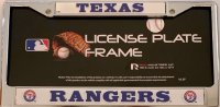 Texas Rangers Chrome License Plate Frame