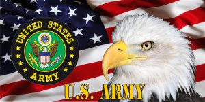 U.S. Army Emblem Eagle And Flag Photo License Plate