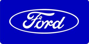 Ford Blue License Plate