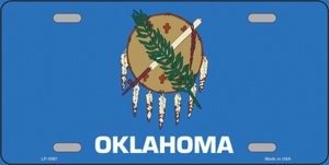 Oklahoma State Flag Metal License Plate