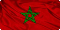 Morocco Flag Photo License Plate