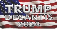 Trump DeSantis 2024 U.S. Flag Photo License Plate
