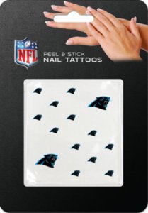 Carolina Panthers Peel And Stick Nail Tattoos