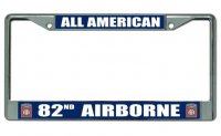 All American 82nd Airborne Chrome License Plate Frame
