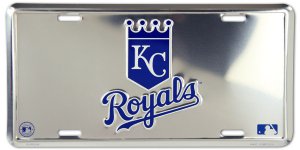 Kansas City Royals Anodized Metal License Plate