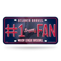 Atlanta Braves #1 Fan Metal License Plate