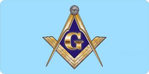 Masonic Centered Photo License Plate
