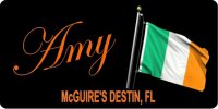 Amy on Irish Flag Photo License Plate