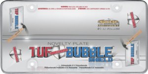 Tuf - Unbreakable - Clear Acrylic Bubble License Plate Shield